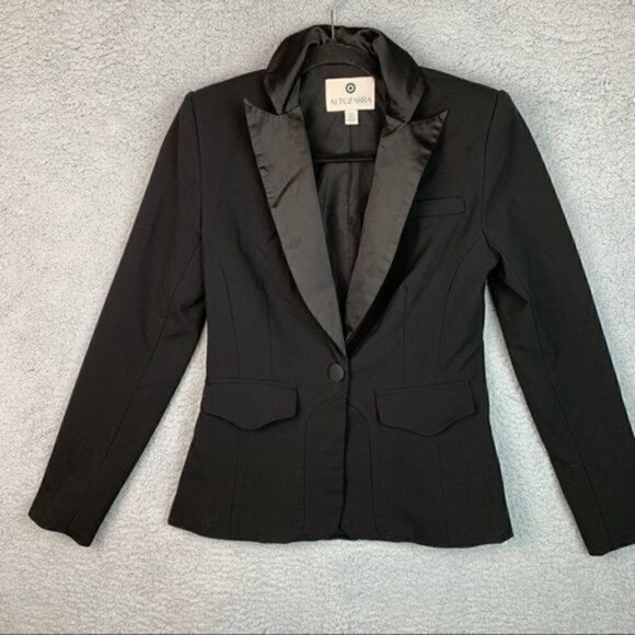 Altuzarra Target Padded Shoulder One button Collard Blazer Jacket size small - Picture 12 of 12